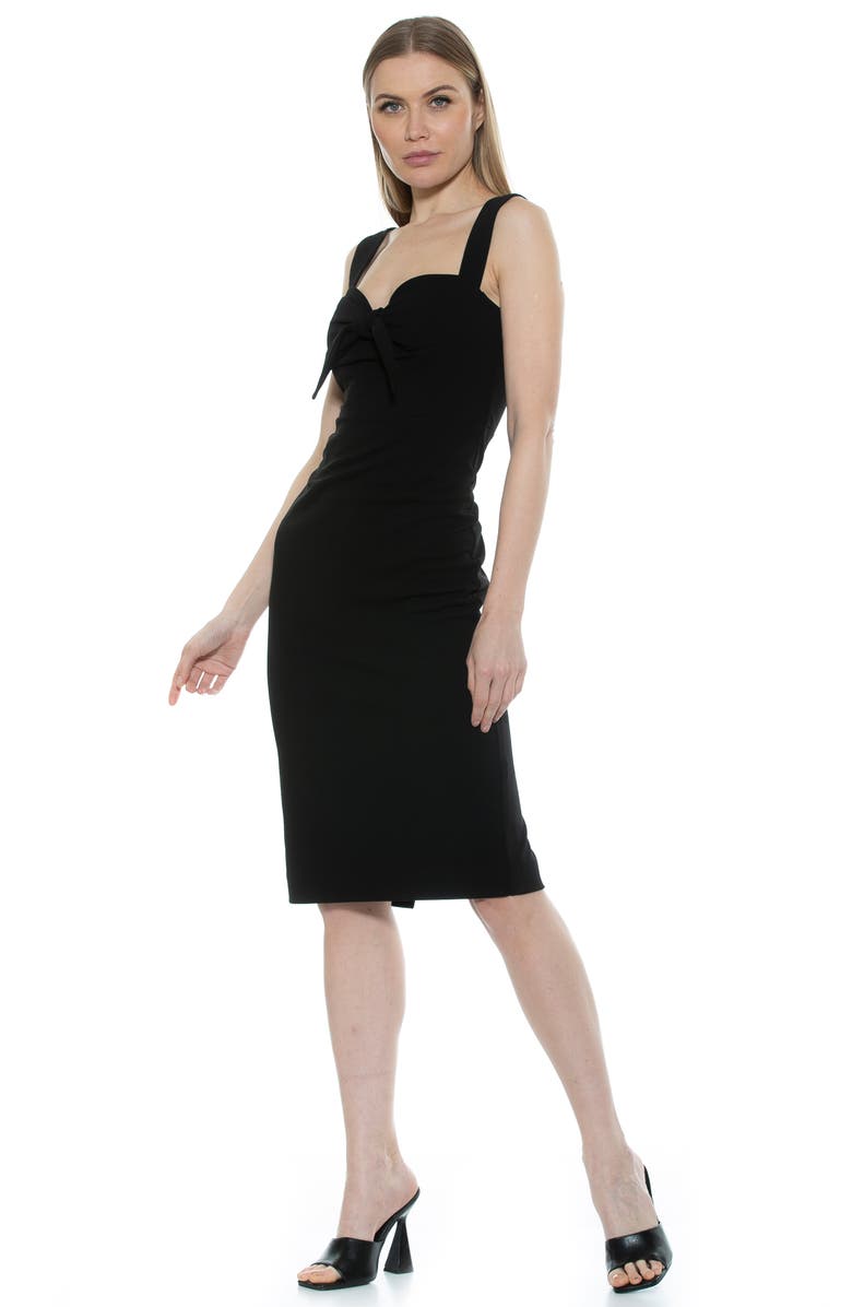 Alexia Admor Juniper Bow Front Midi Sheath Dress, Alternate, color,