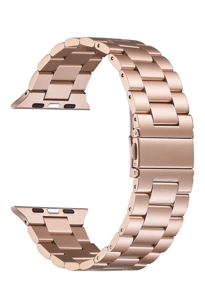 Rose Apple Watch® SE & Series 7/6/5/4/3/2/1 Bracelet Watchband, Alternate, color, ROSE GOLD