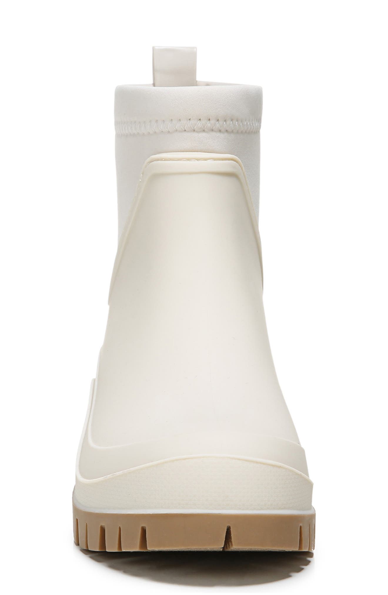 Louisa Mixed Media Waterproof Rain Boot, Alternate, color, MODERN IVORY/ MAPLE SUGAR