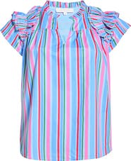SUGARLIPS Jaimie Stripes Ruffle Top