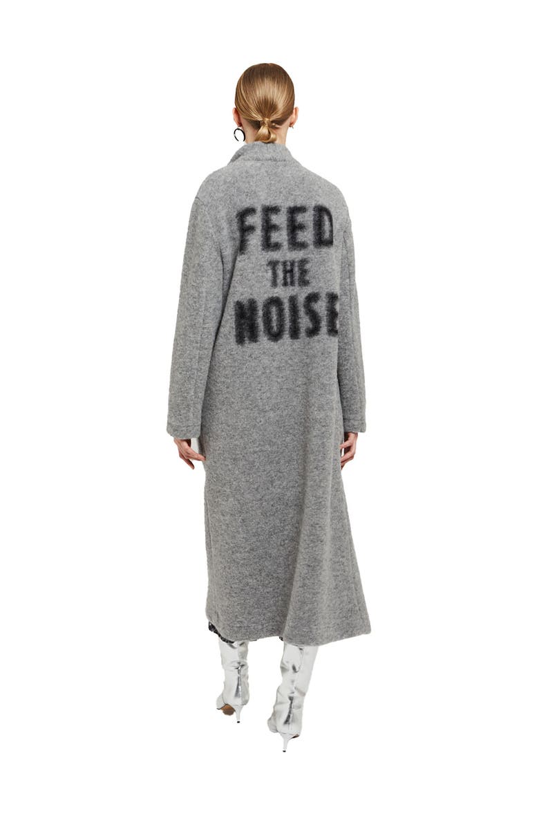 ottod'Ame Wool-Blend Long Coat, Alternate, color, Grey