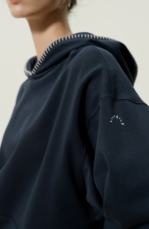 Lilysilk Seamflow Douceur Hoodie In Black