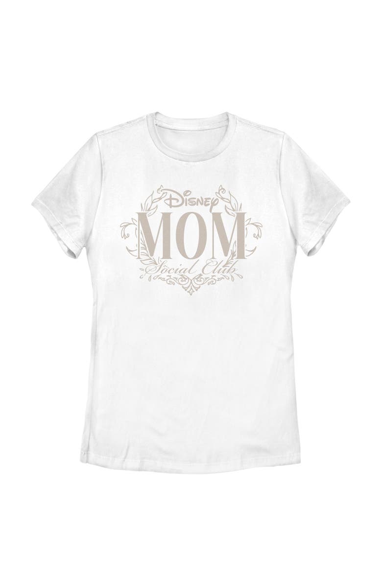 Disney Women's Disney Elegant Mom Social Club  Graphic T-Shirt, Main, color, White