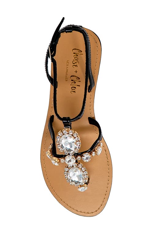 CHASE & CHLOE CHASE AND CHLOE EMBELLISHED ANKLE SANDAL 