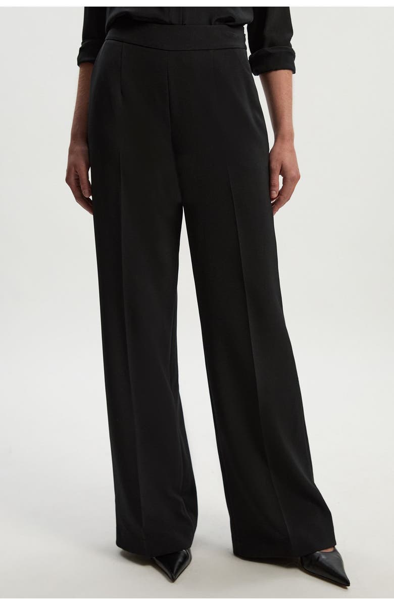 Karen Millen Archive Satin Kickflare Trouser, Main, color, Black