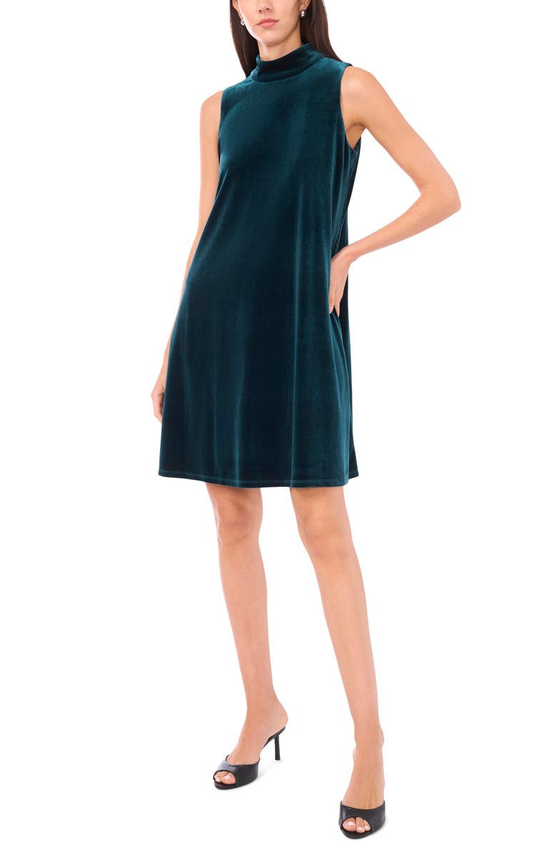 Halogen<sup>®</sup> Velour A-Line Midi Dress, Alternate, color, Spruce
