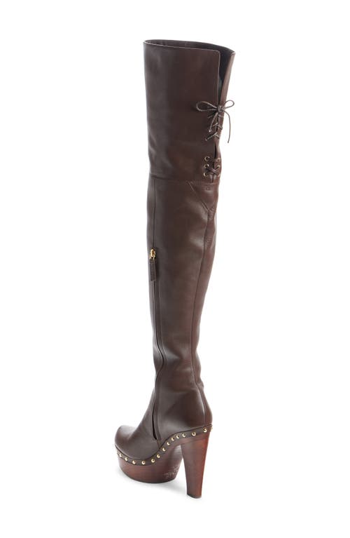 Chloé Lola Platform Over The Knee Boot In Brown