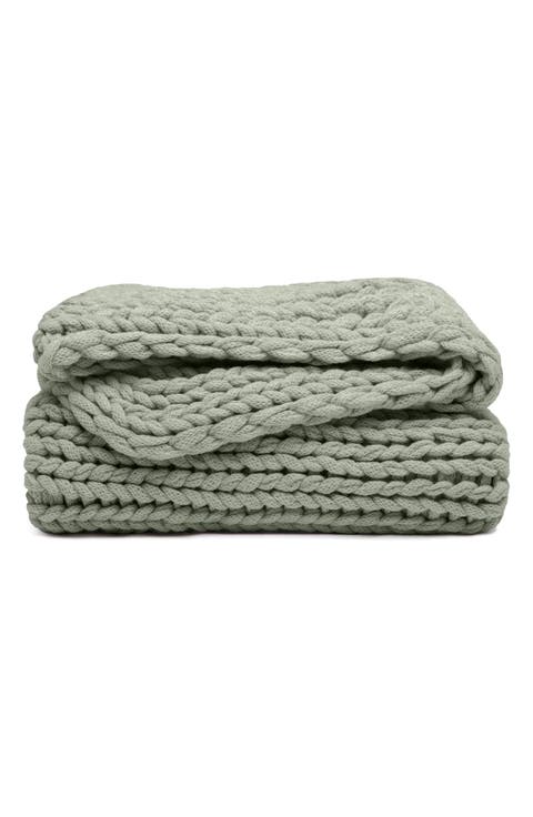 Chunky Knit Throw Blanket