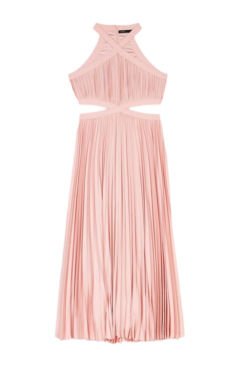 Pleated maxi dress