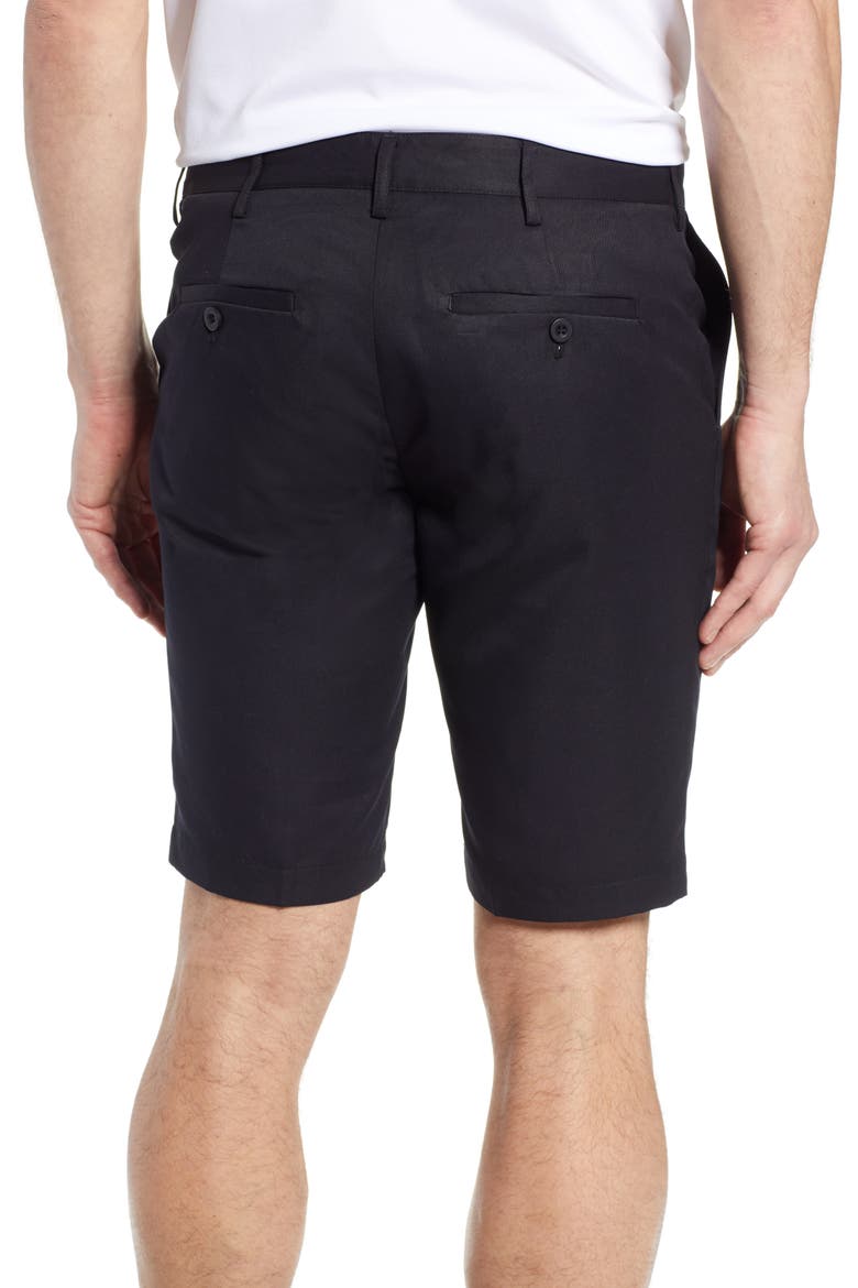 Flat Front Shorts, Alternate, color, BLACK