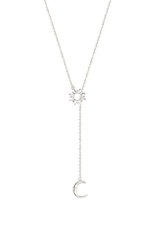 Sun and Moon Lariat Necklace