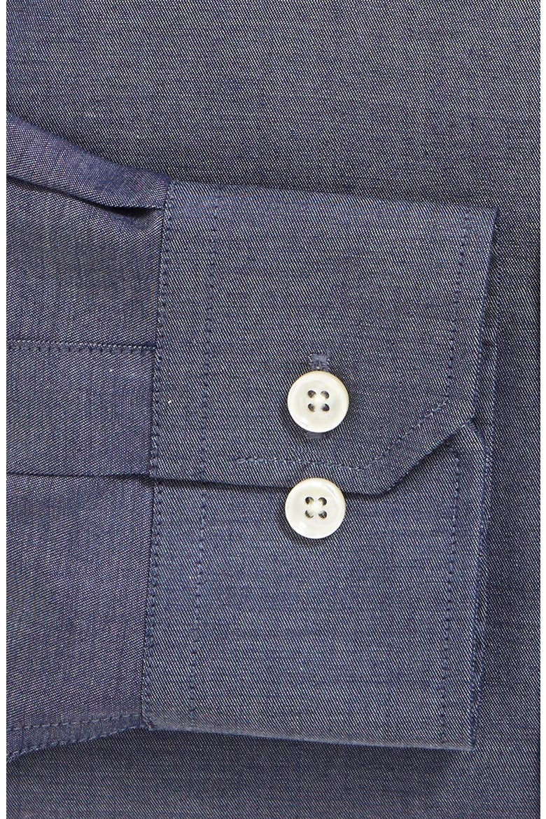 Trim Fit Denim Dress Shirt, Alternate, color, DENIM
