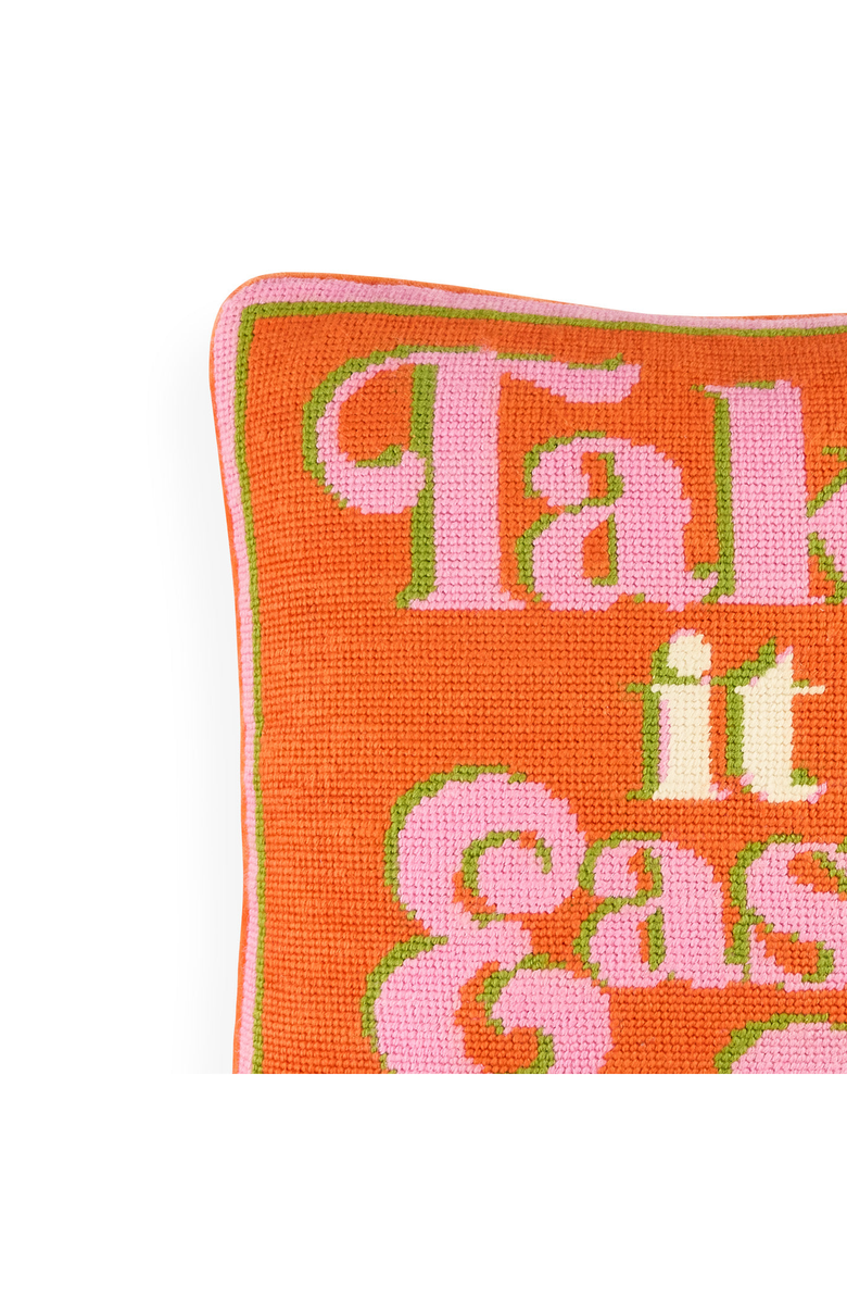 Jonathan Adler Take It Easy Needlepoint Pillow, Alternate, color, 
