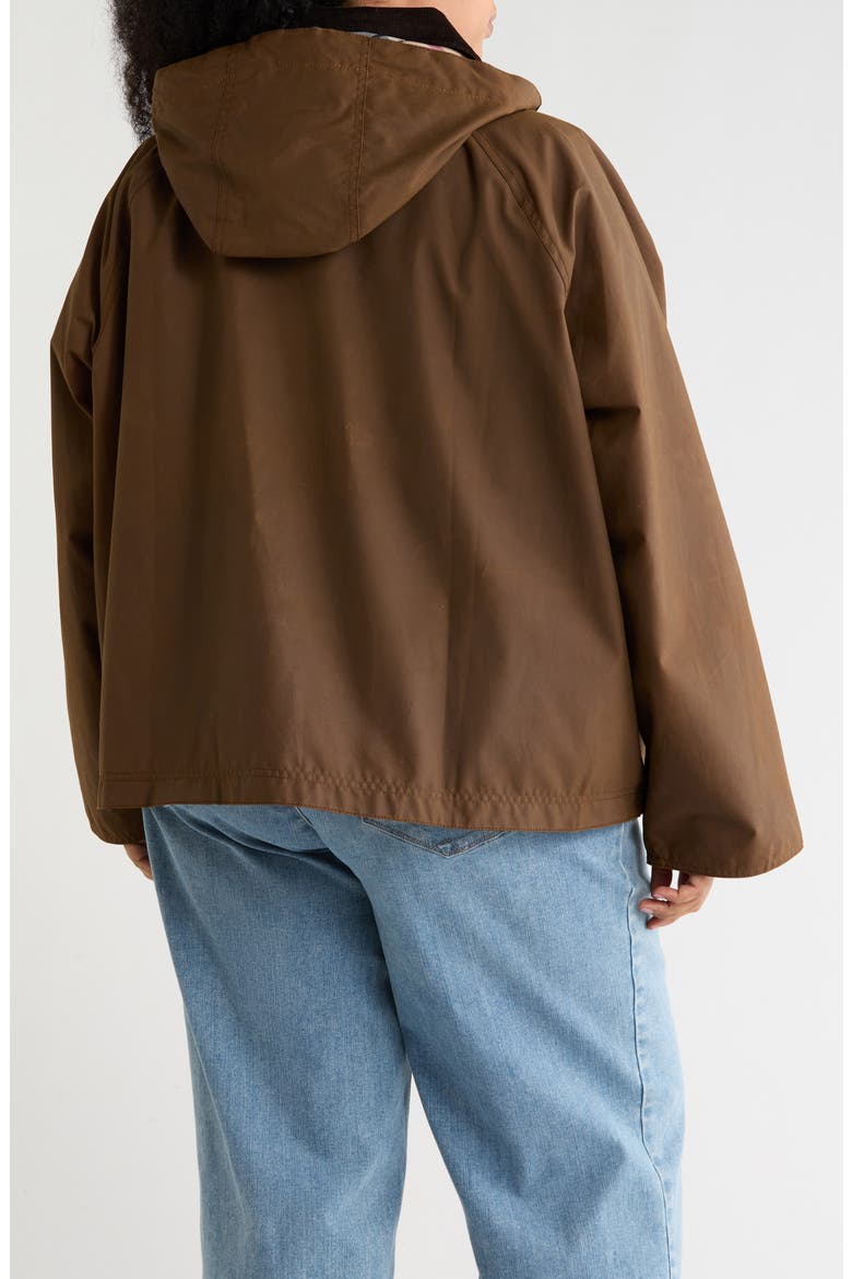 Myra Waxed Toggle Jacket, Alternate, color, BARK/HESSIAN TARTAN