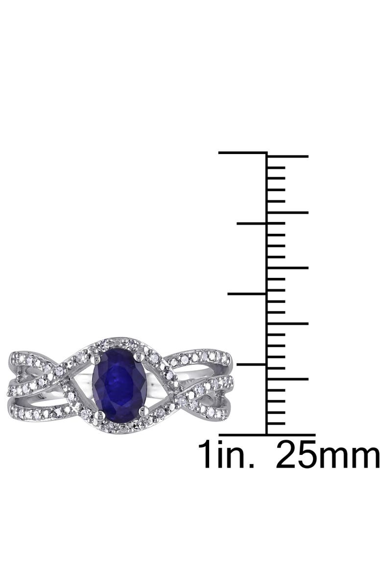 Julianna B. Diffused Sapphire & Diamond Ring 10k, Alternate, color, Sapphire