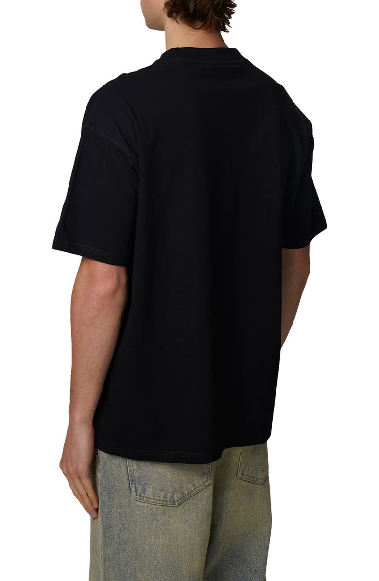 Good For Nothing Oversized Halftone T-Shirt, Alternate, color, Black