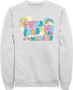 Lizzie McGuire Men's Retro Colors Rainbow Long Sleeve Crewneck Sweatshirt