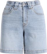 Bayeas High Waist Mid Thigh Denim Shorts