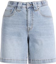 Bayeas High Waist Mid Thigh Denim Shorts