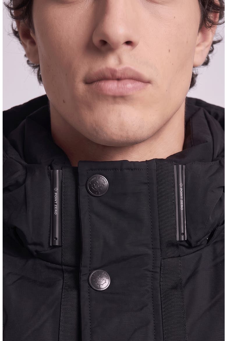 Hooded Bomber Jacket with Utility Pockets, Alternate, color, Black