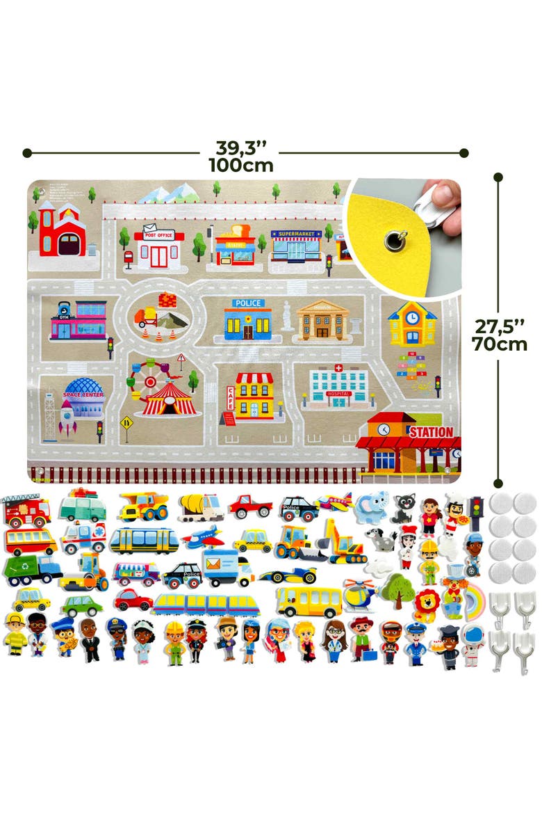Kids Felt Board Learning Set, Alternate, color, City