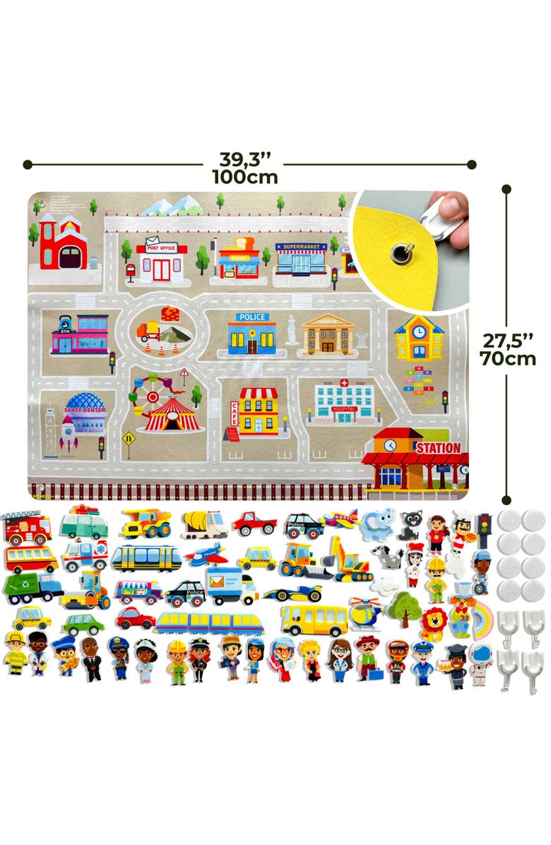 Quokka Felt Board Learning Set for Kids, Alternate, color, City