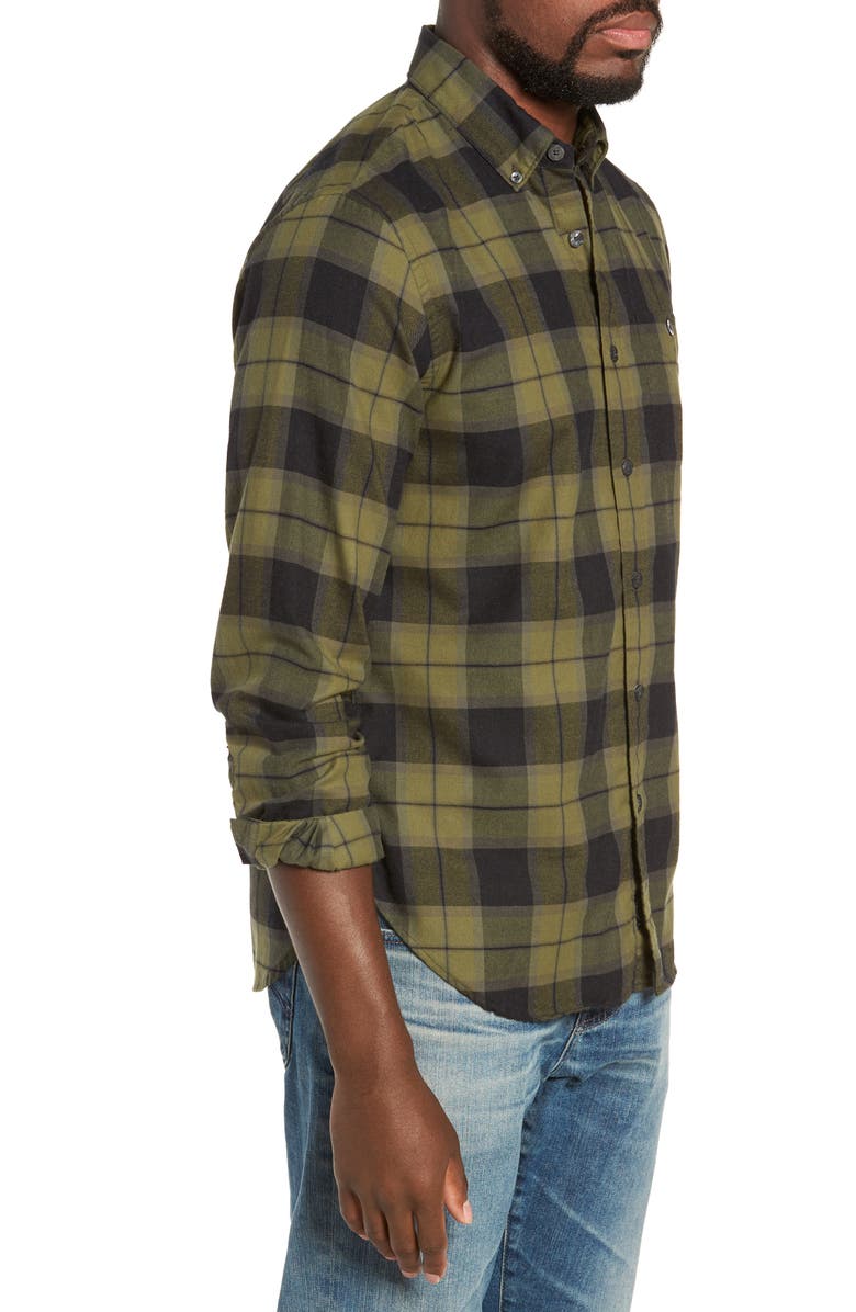 Todd Snyder Slim Fit Plaid Flannel Sport Shirt, Alternate, color, 