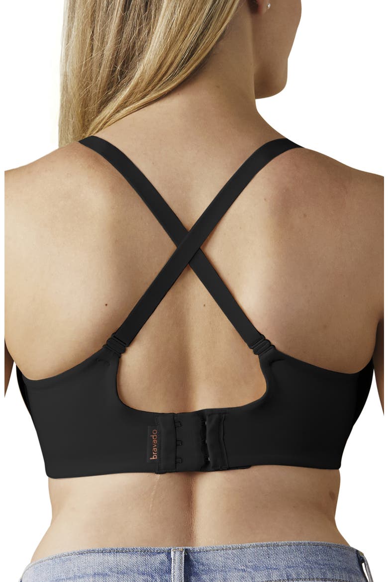Belle Underwire Nursing Bra, Alternate, color, BLACK