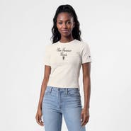 Champion Women's Champion Cream San Francisco Giants Soft-Touch Fitted Cropped T-Shirt