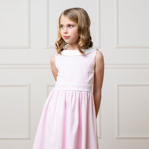 Hope & Henry Girls' Organic Sateen Party Dress, Kids In Pale Pink