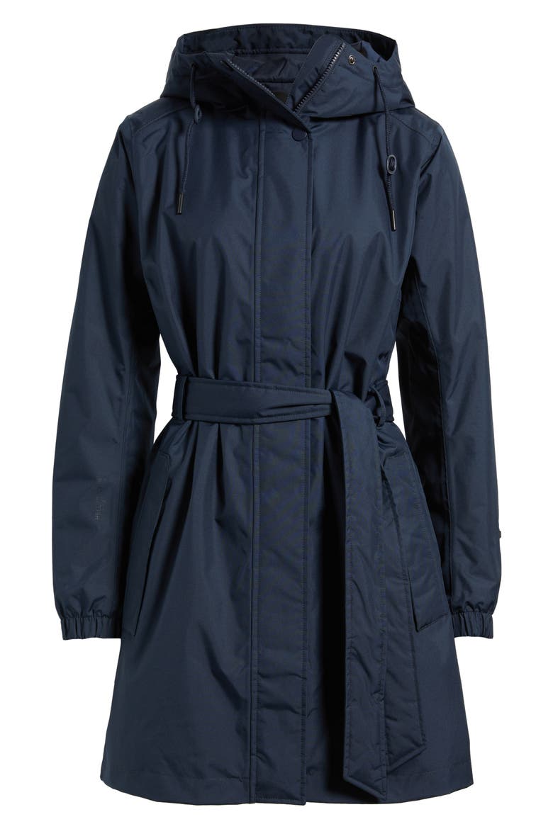 Classic Insulated Trench Coat, Alternate, color, NAVY