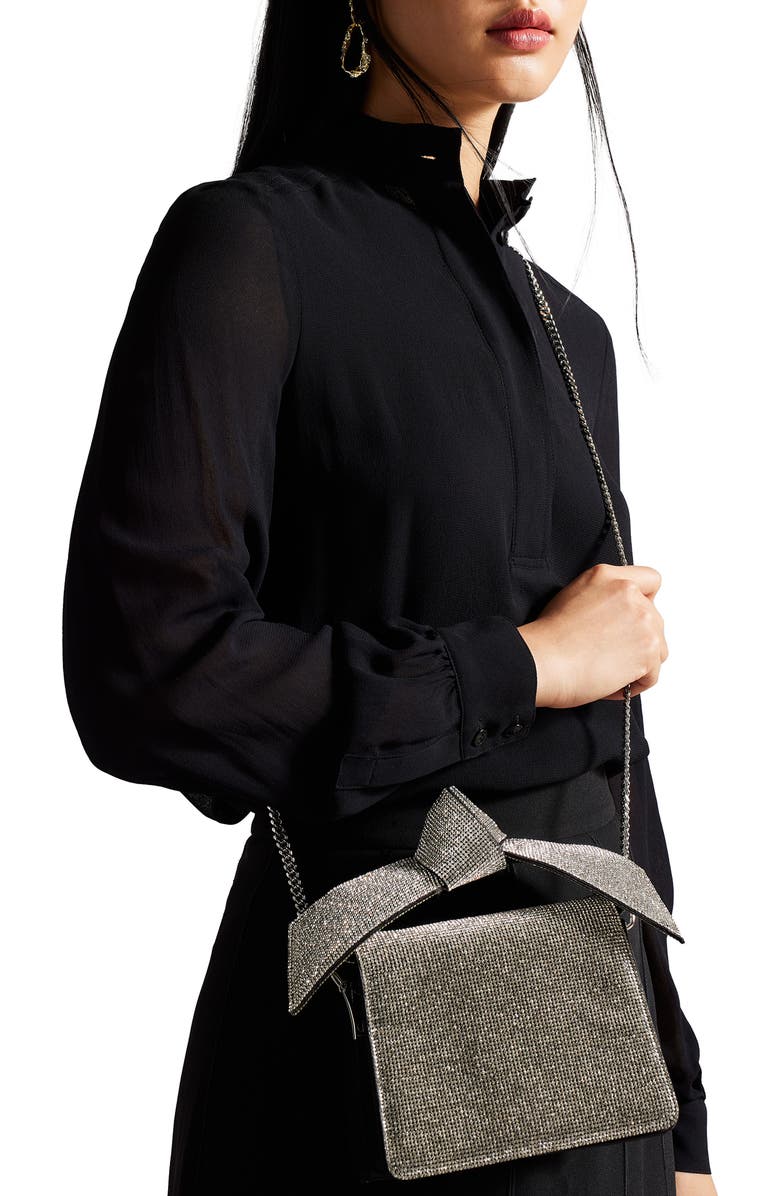 Ted Baker London Nialisa Soft Knot Crystal Crossbody Bag, Alternate, color,