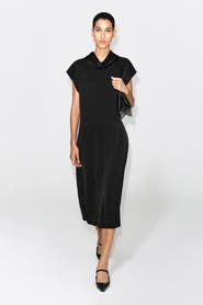 COS Cowl-neck Crepe Midi Dress