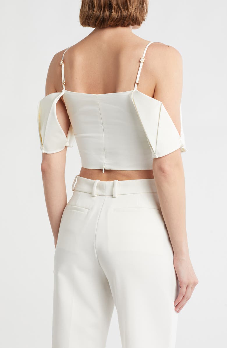 Cult Gaia Ambra Cold Shoulder Crop Top, Alternate, color,