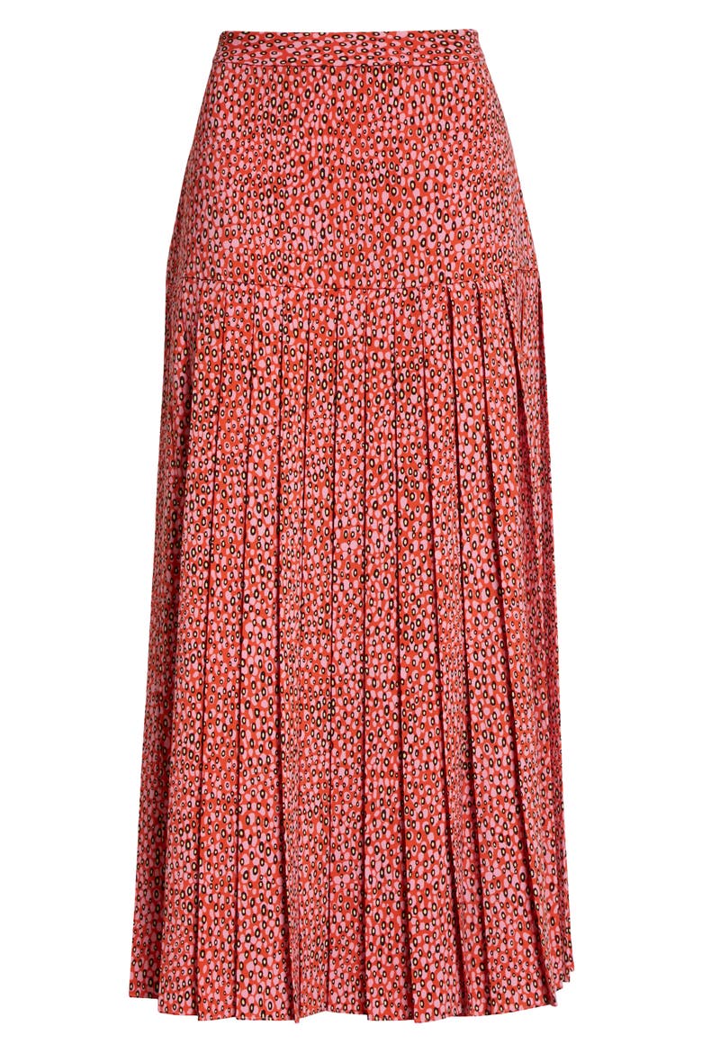 Zandi Print Skirt, Alternate, color, BRIGHT PINK