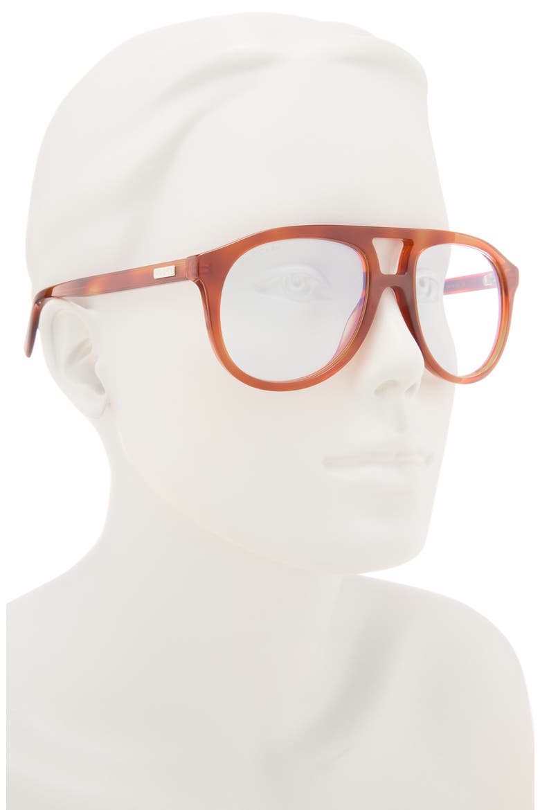 54mm Aviator Sunglasses, Alternate, color, HAVANA HAVANA TRANSPARENT