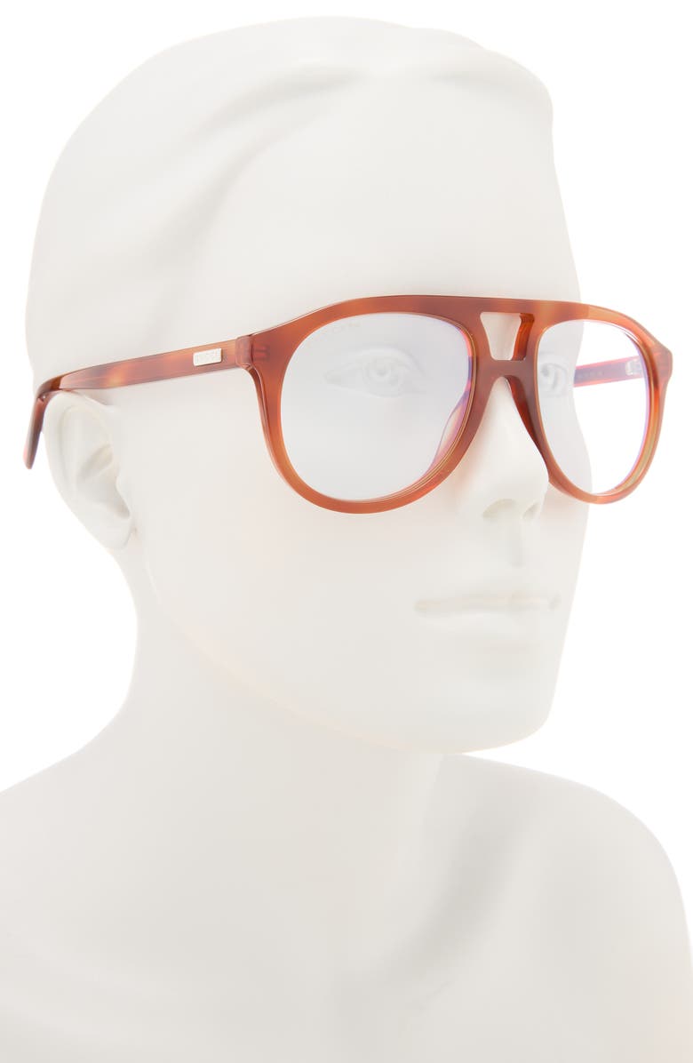 Gucci 54mm Aviator Sunglasses, Alternate, color, 