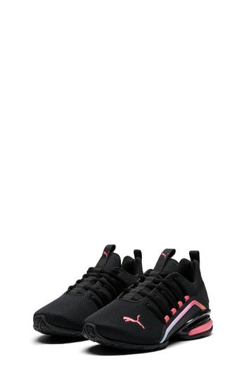 Puma Kids' Axelion Mesh Fade Sneaker In Black