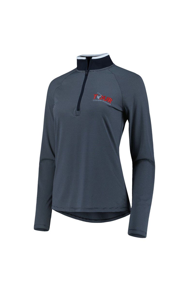 Under Armour Women's Under Armour Gray TOUR Championship T2 Stripe Raglan Quarter-Zip Jacket, Alternate, color, Gray