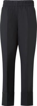 Akris punto Farell Cuffed Cotton Poplin Crop Pants