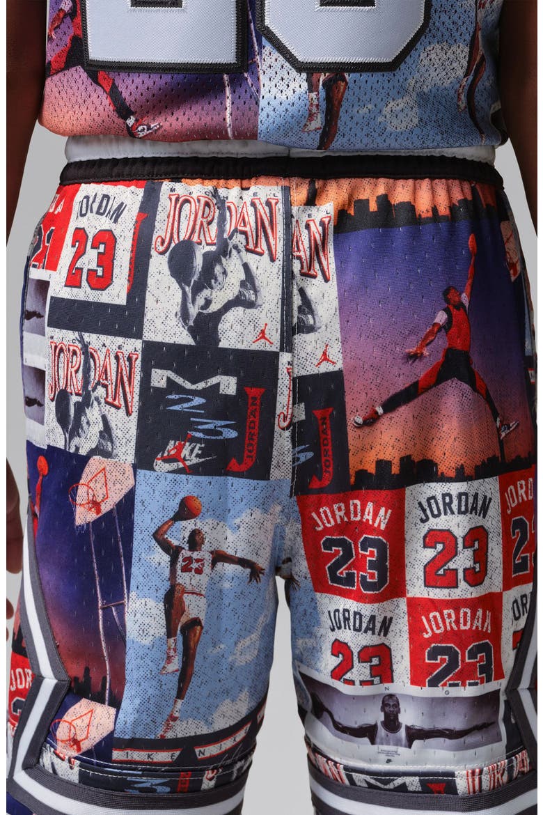 Kids' Print Dri-FIT Mesh Basketball Shorts, Alternate, color, G0TOFF NOI