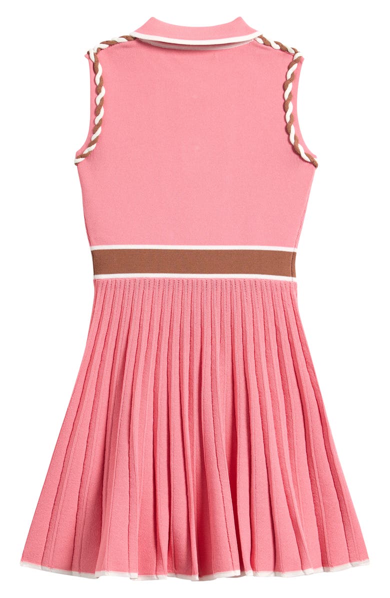 Reiss Kids' Niamh Sleeveless Sweater Dress, Alternate, color, Coral