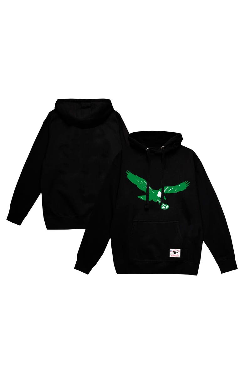 Mitchell & Ness Men's Mitchell & Ness Black Philadelphia Eagles Vintage Pullover Hoodie, Alternate, color, 