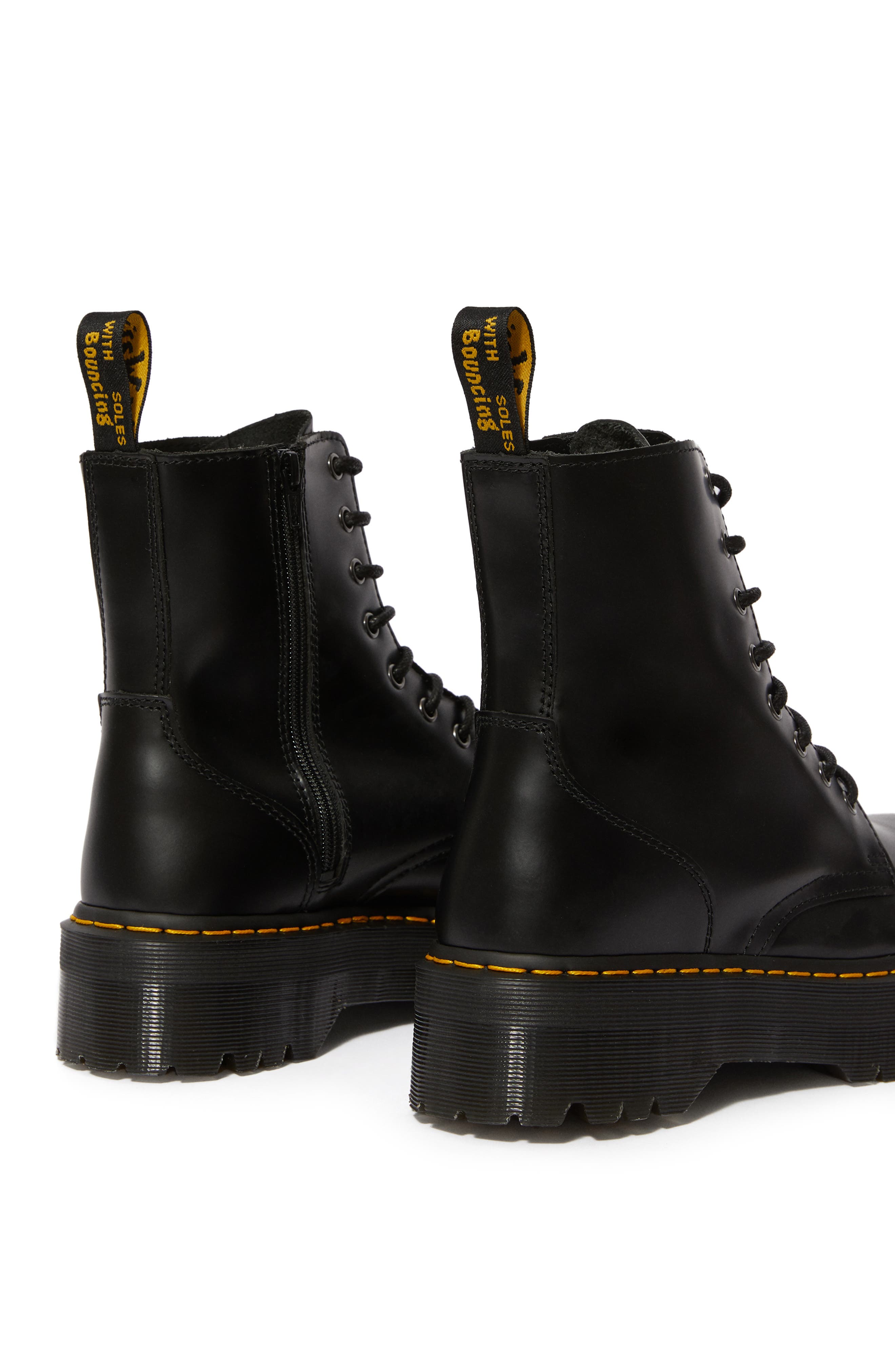 Jadon Platform Boot, Alternate, color, BLACK POLISHED SMOOTH