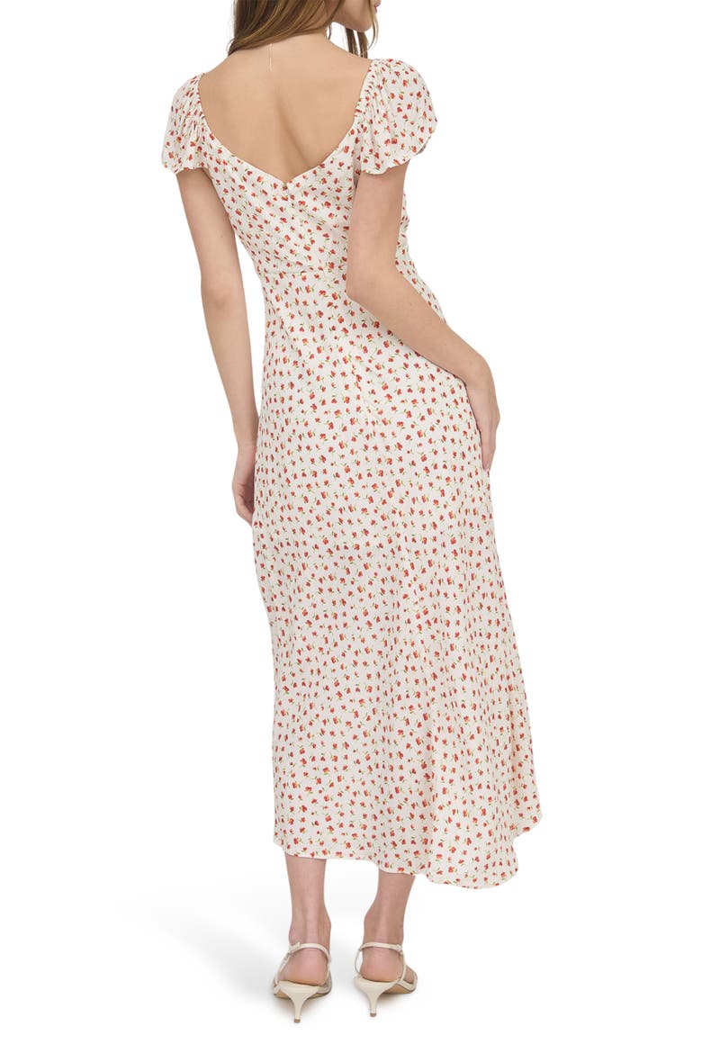 Floral Midi Dress, Alternate, color, CREAM