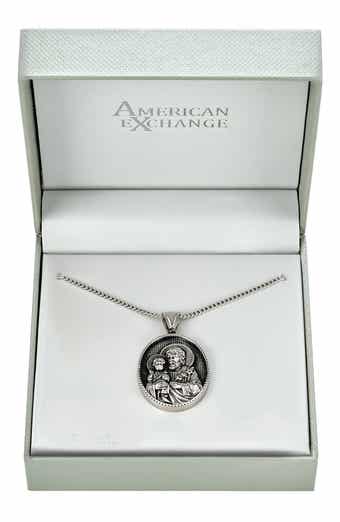 Men's Stainless Steel St. Joseph Pendant Necklace
