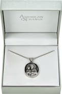 AMERICAN EXCHANGE Men's Stainless Steel St. Joseph Pendant Necklace