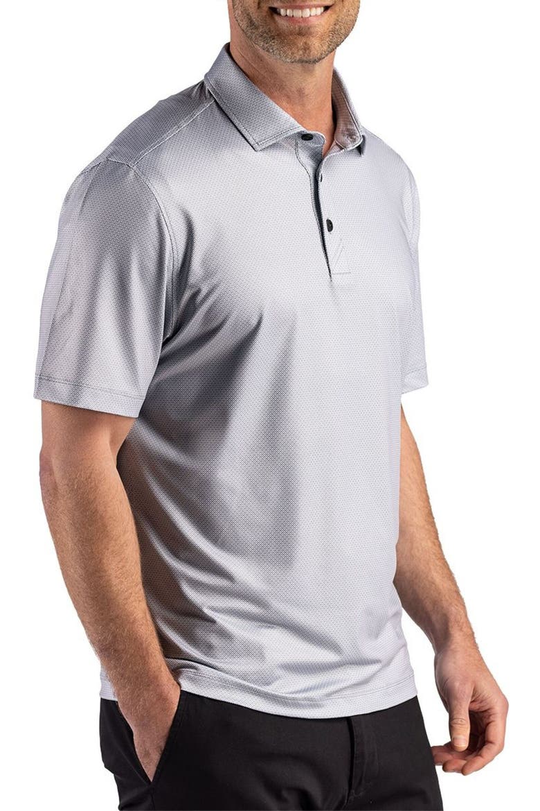 Pike Microprint Epic Confidence Performance Polo, Alternate, color, ELEMENTAL GREY