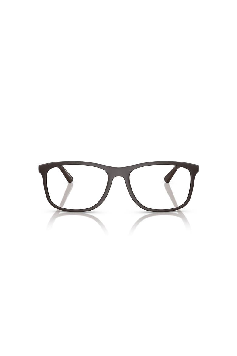 53mm Rectangle optical glasses, Alternate, color, Brown