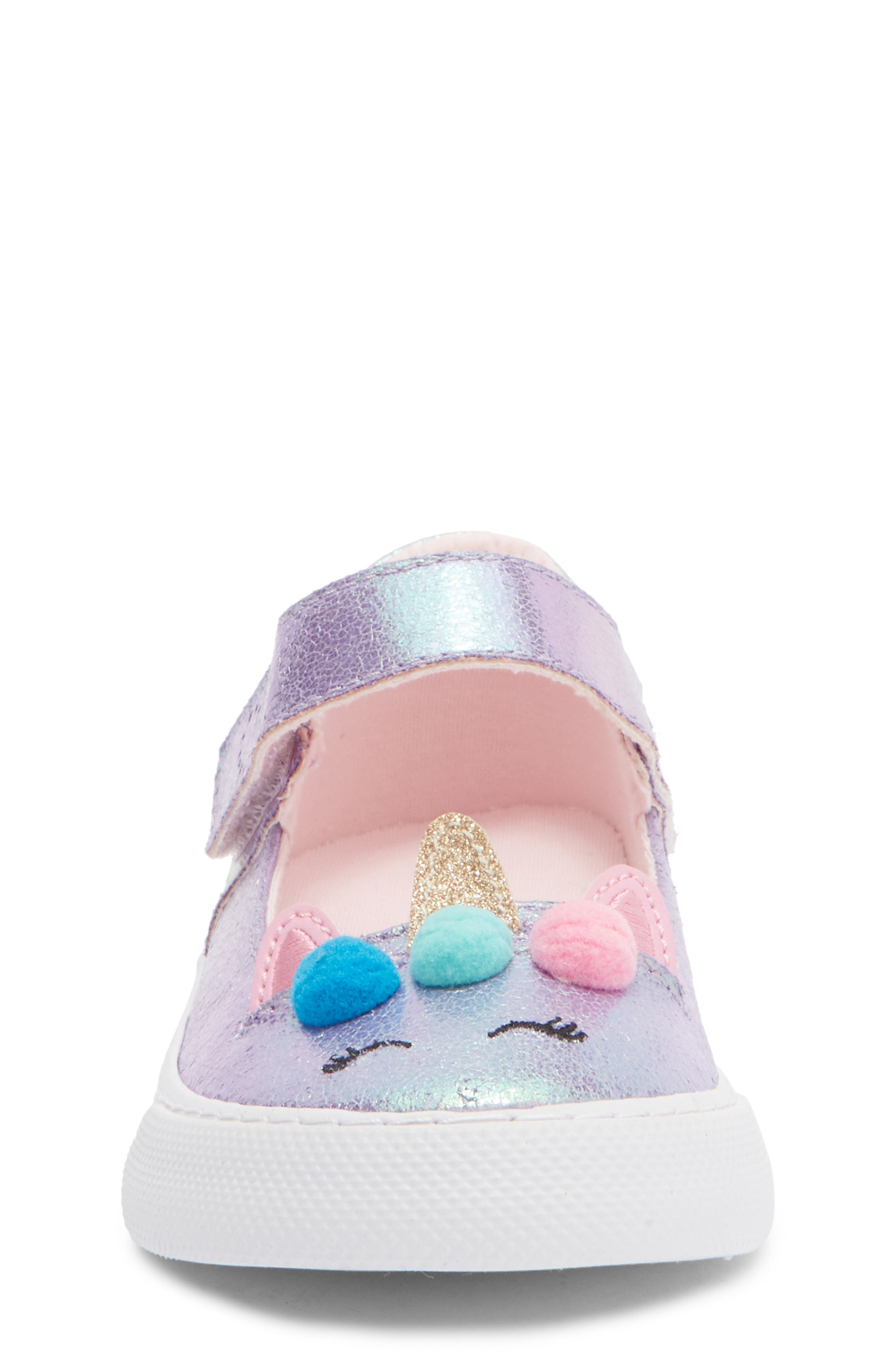 Harper Canyon Kids' Mystical Unicorn Mary Jane Flat, Alternate, color, Purple Metallic